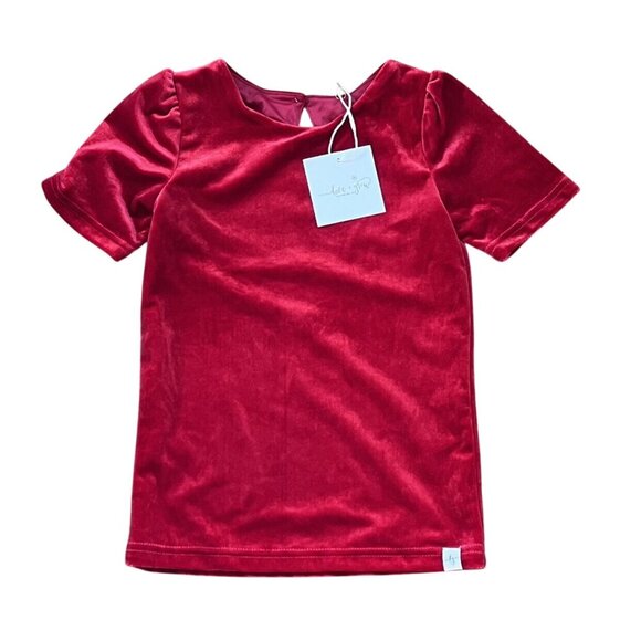 NWT Love + Grow Clothing Co Red Velvet Top sz 6
